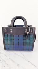 Load image into Gallery viewer, Coach Rogue 20 Tartan Plaid Print Blue Green Black Crossbody Bag Handbag - Coach CH385