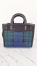 Load image into Gallery viewer, Coach Rogue 20 Tartan Plaid Print Blue Green Black Crossbody Bag Handbag - Coach CH385