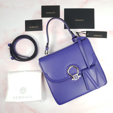 Load image into Gallery viewer, Versace DV One Purple Orange Chamois Handbag TopHandle Medusa