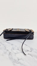 Load image into Gallery viewer, Coach Dinky Whipstitch Snakeskin Bag - 1941 Crossbody Bag Black Smooth Leather With White Snakeskin Panels - Coach 86921