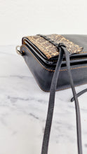 Load image into Gallery viewer, Coach Dinky Whipstitch Snakeskin Bag - 1941 Crossbody Bag Black Smooth Leather With White Snakeskin Panels - Coach 86921