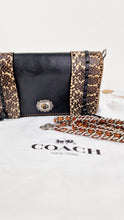 Load image into Gallery viewer, Coach Dinky Whipstitch Snakeskin Bag - 1941 Crossbody Bag Black Smooth Leather With White Snakeskin Panels - Coach 86921