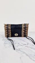 Load image into Gallery viewer, Coach Dinky Whipstitch Snakeskin Bag - 1941 Crossbody Bag Black Smooth Leather With White Snakeskin Panels - Coach 86921