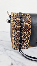 Load image into Gallery viewer, Coach Dinky Whipstitch Snakeskin Bag - 1941 Crossbody Bag Black Smooth Leather With White Snakeskin Panels - Coach 86921