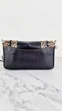 Load image into Gallery viewer, Coach Dinky Whipstitch Snakeskin Bag - 1941 Crossbody Bag Black Smooth Leather With White Snakeskin Panels - Coach 86921