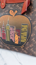 Load image into Gallery viewer, Coach Field Tote Bag In Signature Coated Canvas With Big Apple Skyline New York Saddle Brown Tan Truffle Rust - Handbag Coach C0769