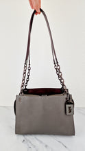 Load image into Gallery viewer, Coach Rogue Shoulder Bag in Grey Grain Leather with Oxblood Lining & C Chain - Coach 26829