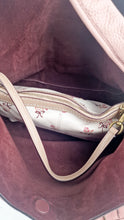 Load image into Gallery viewer, Coach 1941 Bandit Hobo 39 Bag in Peony Pink with Floral Bow - Pebble Leather - 2 in 1 handbag - Coach 86760