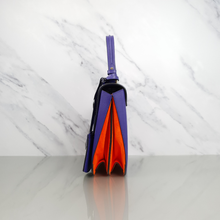 Load image into Gallery viewer, Versace DV One Purple Orange Chamois Handbag TopHandle Medusa