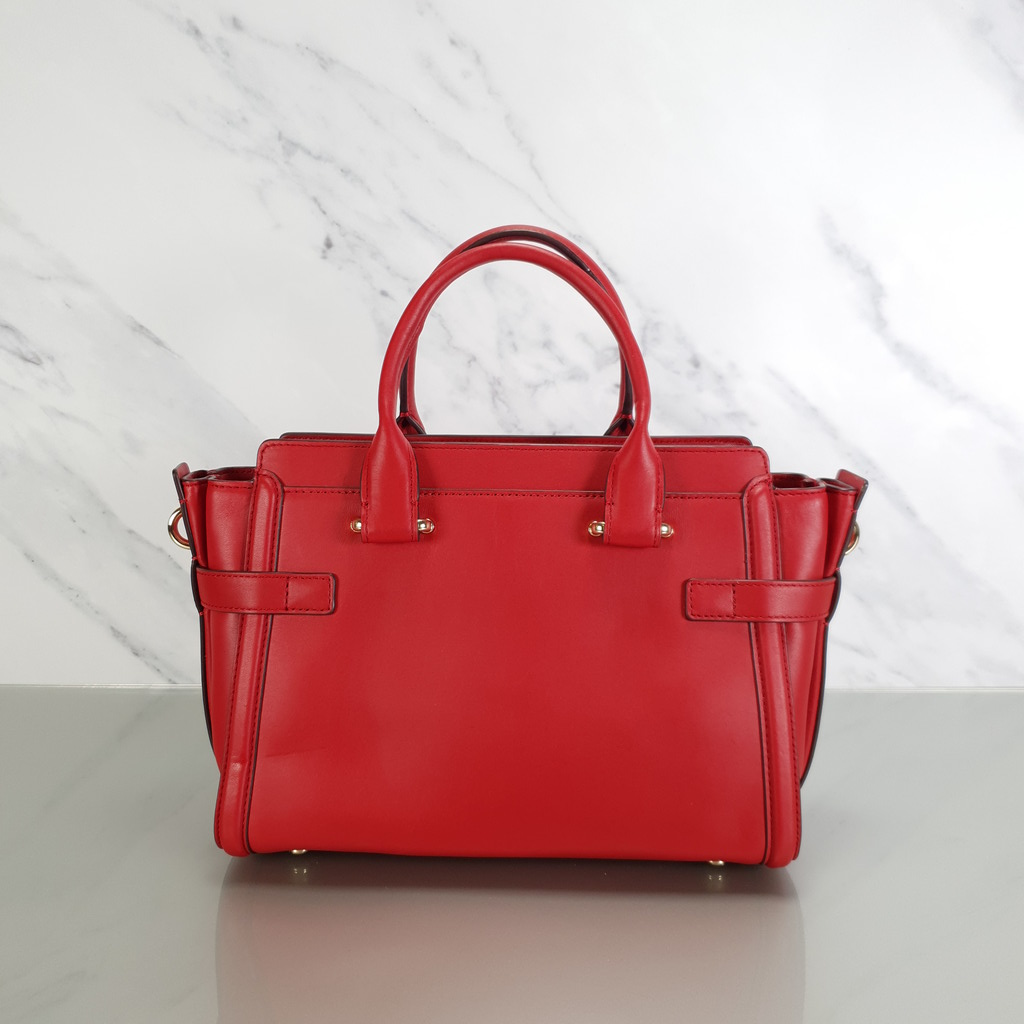 Coach red top tote bag