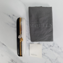 Load image into Gallery viewer, Alexander McQueen Twin Skull Box Clutch Two Tone Black and White Leather Handbag 300791 000926