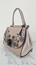 Load image into Gallery viewer, Coach Drifter Top Handle Satchel With Willow Floral Applique in Grey Birch - Coach 54079