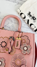 Load image into Gallery viewer, Coach 1941 Rogue 31 in Peony Pink With Snakeskin Tea Roses & Rivets - Handbag With Flowers - Coach 26890