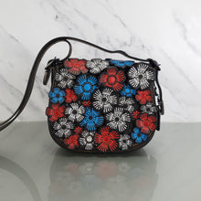 Load image into Gallery viewer, Coach 1941 Saddle 23 Tea Rose Applique red white blue 38195