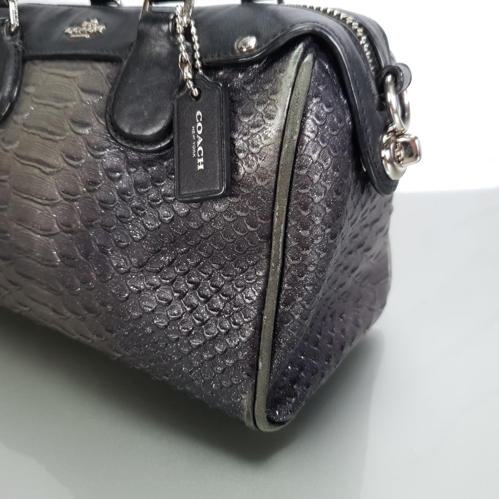 Coach mini bennett embossed black Clearance