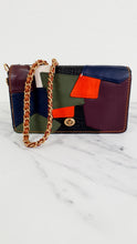 Load image into Gallery viewer, Coach 1941 Dinky Crossbody Bag With Patchwork Leather & Suede in Black, Orange, Blue & Chalk - Coach 38179