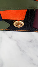 Load image into Gallery viewer, Coach 1941 Dinky Crossbody Bag With Patchwork Leather & Suede in Black, Orange, Blue & Chalk - Coach 38179