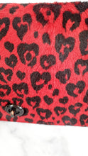 Load image into Gallery viewer, Coach 1941 Dinky Wild Beast Heart Crossbody Bag With in Red & Black Leopard Haircalf & leather & - Coach 38209