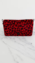 Load image into Gallery viewer, Coach 1941 Dinky Wild Beast Heart Crossbody Bag With in Red & Black Leopard Haircalf & leather & - Coach 38209