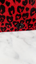 Load image into Gallery viewer, Coach 1941 Dinky Wild Beast Heart Crossbody Bag With in Red & Black Leopard Haircalf & leather & - Coach 38209