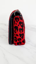 Load image into Gallery viewer, Coach 1941 Dinky Wild Beast Heart Crossbody Bag With in Red & Black Leopard Haircalf & leather & - Coach 38209