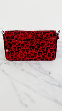 Load image into Gallery viewer, Coach 1941 Dinky Wild Beast Heart Crossbody Bag With in Red & Black Leopard Haircalf & leather & - Coach 38209