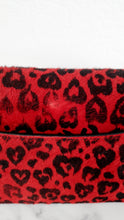 Load image into Gallery viewer, Coach 1941 Dinky Wild Beast Heart Crossbody Bag With in Red & Black Leopard Haircalf & leather & - Coach 38209