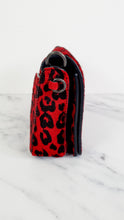 Load image into Gallery viewer, Coach 1941 Dinky Wild Beast Heart Crossbody Bag With in Red & Black Leopard Haircalf & leather & - Coach 38209