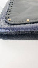 Load image into Gallery viewer, Coach Dreamer Shoulder Bag Crossbody in Black and Blue with Whipstitch and Snakeskin - Mixed Leather & Suede - Sample Bag coach 69611
