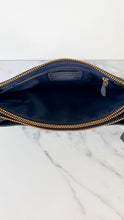 Load image into Gallery viewer, Coach Dreamer Shoulder Bag Crossbody in Black and Blue with Whipstitch and Snakeskin - Mixed Leather & Suede - Sample Bag coach 69611