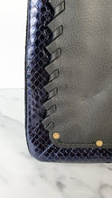 Load image into Gallery viewer, Coach Dreamer Shoulder Bag Crossbody in Black and Blue with Whipstitch and Snakeskin - Mixed Leather & Suede - Sample Bag coach 69611