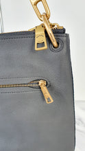 Load image into Gallery viewer, Coach Dreamer Shoulder Bag Crossbody in Black and Blue with Whipstitch and Snakeskin - Mixed Leather & Suede - Sample Bag coach 69611