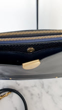 Load image into Gallery viewer, Coach Dreamer Shoulder Bag Crossbody in Black and Blue with Whipstitch and Snakeskin - Mixed Leather & Suede - Sample Bag coach 69611