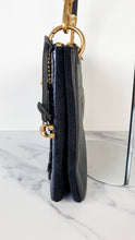 Load image into Gallery viewer, Coach Dreamer Shoulder Bag Crossbody in Black and Blue with Whipstitch and Snakeskin - Mixed Leather & Suede - Sample Bag coach 69611