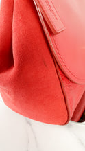 Load image into Gallery viewer, Coach Faye in Red Mixed Leather & Suede Flap Bag Turnlock Tophandle Crossbody Coach F22348