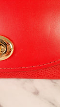 Load image into Gallery viewer, Coach Faye in Red Mixed Leather & Suede Flap Bag Turnlock Tophandle Crossbody Coach F22348