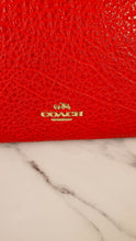 Load image into Gallery viewer, Coach Faye in Red Mixed Leather & Suede Flap Bag Turnlock Tophandle Crossbody Coach F22348