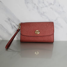 Load image into Gallery viewer, Coach Marlow REd metallic crossgrain leather bag