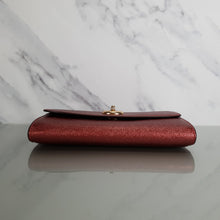Load image into Gallery viewer, Coach Marlow REd metallic crossgrain leather bag