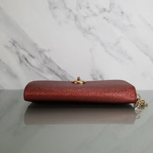 Load image into Gallery viewer, Coach Marlow REd metallic crossgrain leather bag