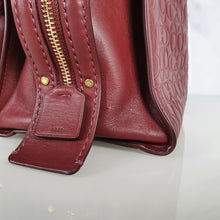 Load image into Gallery viewer, Coach Rogue 25 in Burgundy Signature Embossed Leather with Floral Bow Lining 26839