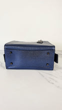 Load image into Gallery viewer, Coach 1941 Rogue 25 in Metallic Dark Blue & Black With Snakeskin Detail Colorblock - Satchel Handbag 38823