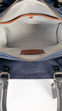 Load image into Gallery viewer, Coach 1941 Rogue 25 in Metallic Dark Blue & Black With Snakeskin Detail Colorblock - Satchel Handbag 38823