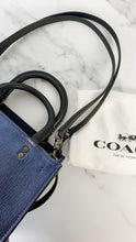 Load image into Gallery viewer, Coach 1941 Rogue 25 in Metallic Dark Blue & Black With Snakeskin Detail Colorblock - Satchel Handbag 38823