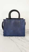 Load image into Gallery viewer, Coach 1941 Rogue 25 in Metallic Dark Blue & Black With Snakeskin Detail Colorblock - Satchel Handbag 38823