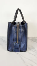Load image into Gallery viewer, Coach 1941 Rogue 25 in Metallic Dark Blue & Black With Snakeskin Detail Colorblock - Satchel Handbag 38823