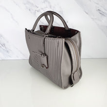 Load image into Gallery viewer, Coach 1941 Rogue 31 Heather Grey Nappa Leather With Quilting & Rivets Chevrons Satchel Bag  22809