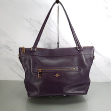 Load image into Gallery viewer, F54687 Coach Tyler zip top tote purple handbag