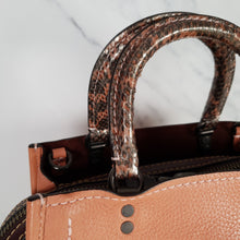 Load image into Gallery viewer, Coach 1941 Rogue 25 in Melon with Snakeskin Handles - Shoulder Bag Handbag in Pebble Leather Pink Salmon Peach 59235
