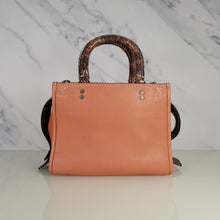 Load image into Gallery viewer, Coach 1941 Rogue 25 in Melon with Snakeskin Handles - Shoulder Bag Handbag in Pebble Leather Pink Salmon Peach 59235
